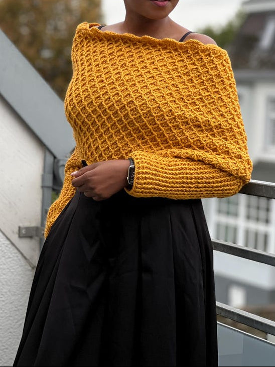 Diamond Wrap Sweater Crochet Pattern
