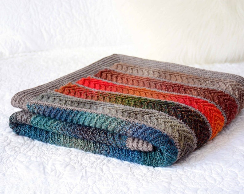 Colorwave Blanket Crochet Pattern