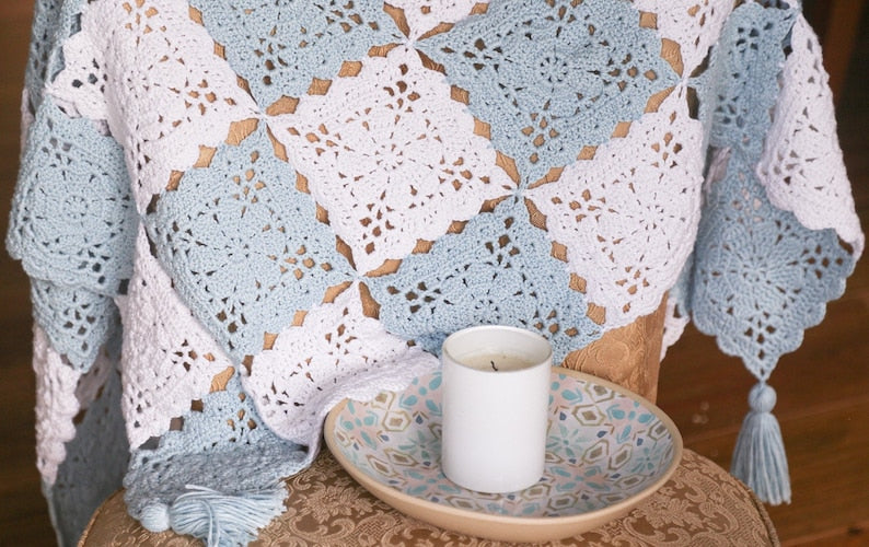 Snowflower Blanket Crochet Pattern