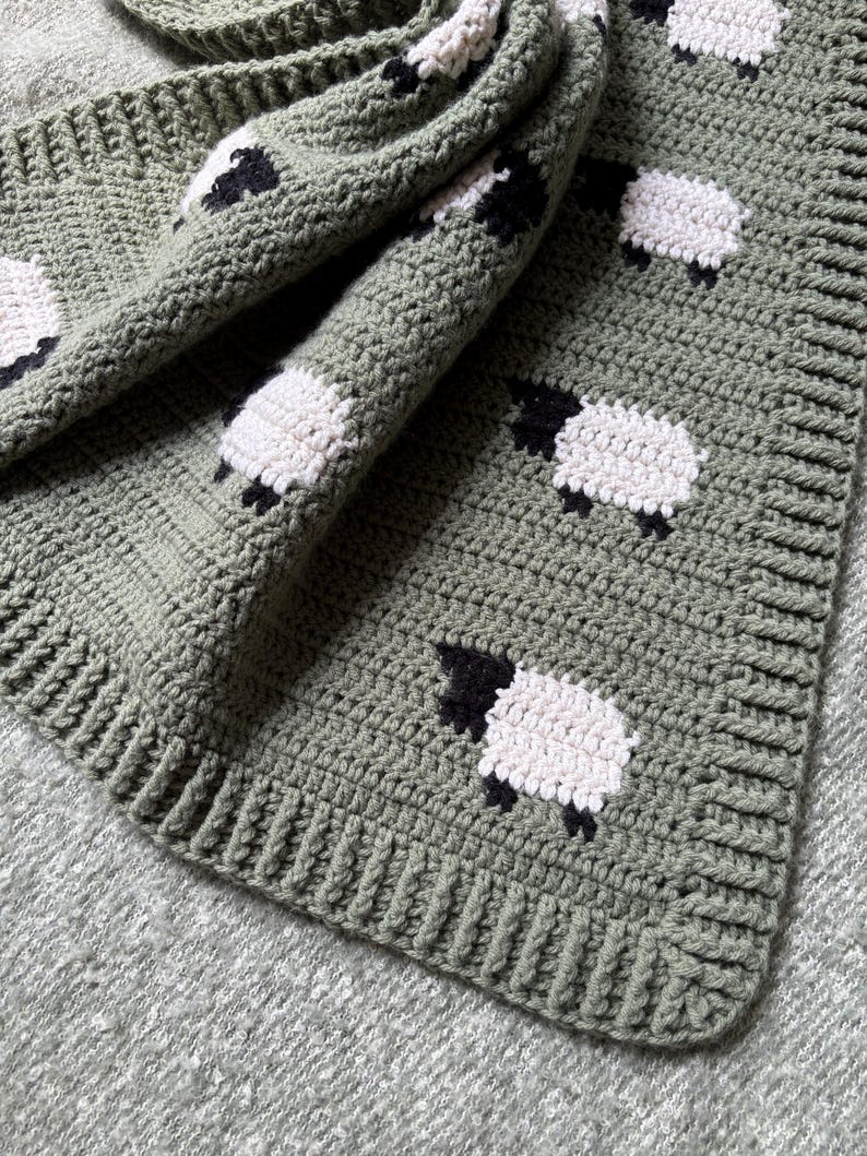 Little Lamb Blanket Crochet Pattern