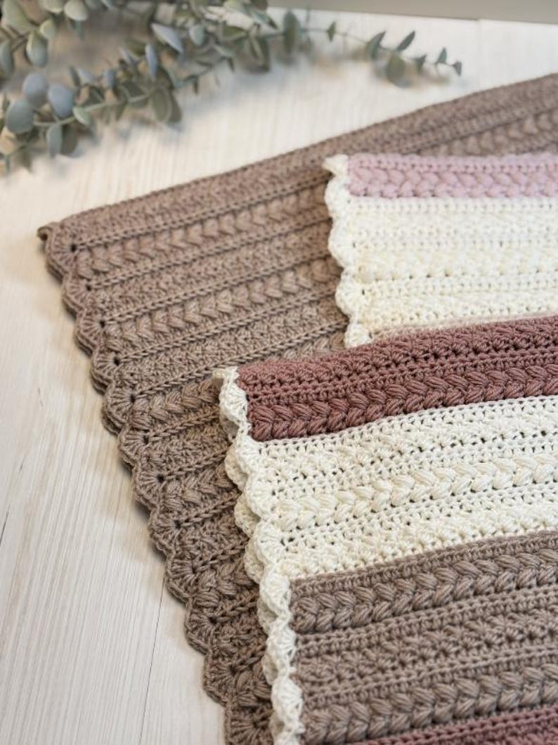 Caramel Rose Blanket Crochet Pattern