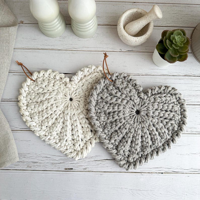 Nordic Heart Trivet Crochet Pattern