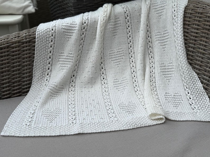Snowheart Blanket Knitting Pattern