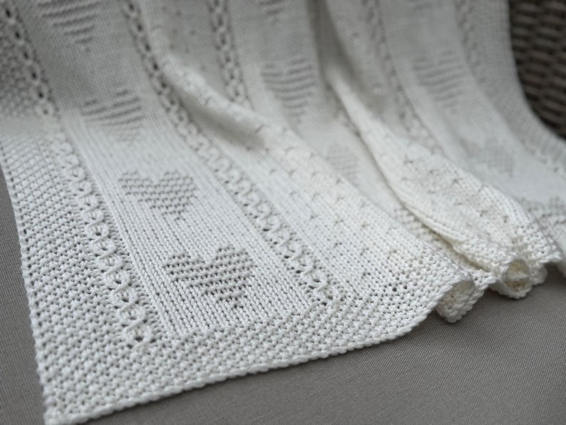 Snowheart Blanket Knitting Pattern