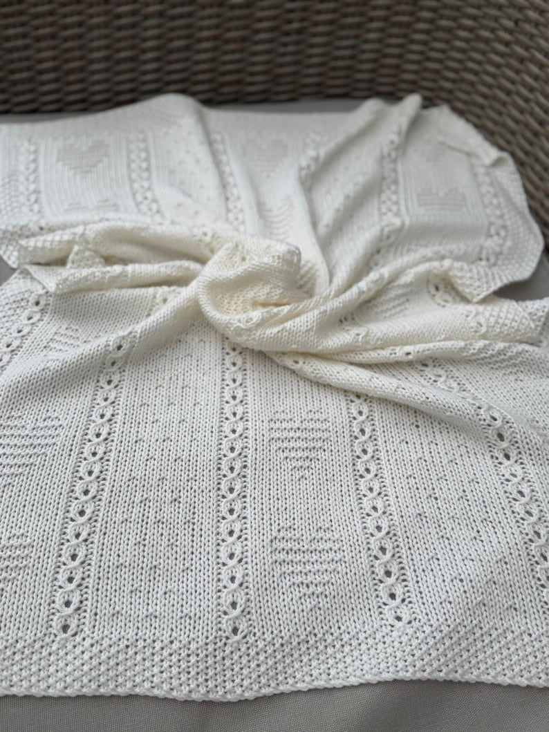 Snowheart Blanket Knitting Pattern