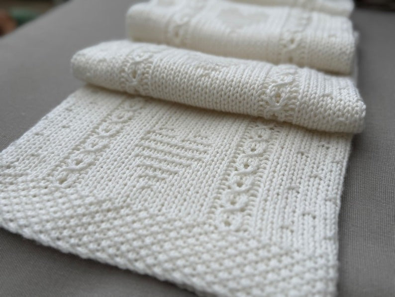 Snowheart Blanket Knitting Pattern