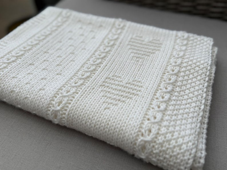 Snowheart Blanket Knitting Pattern