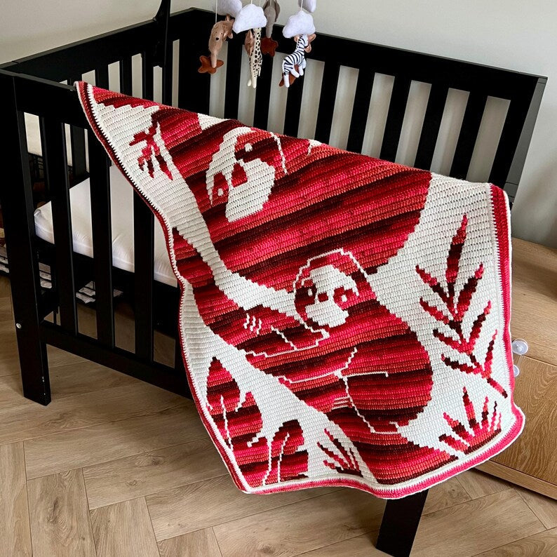 Sloths Blanket Crochet Pattern