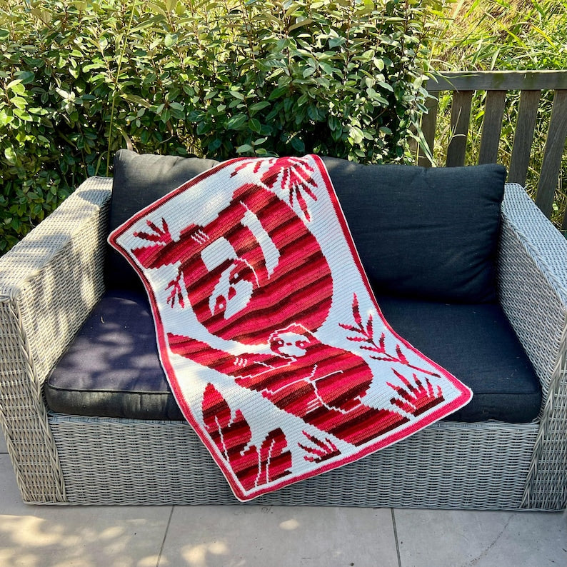 Sloths Blanket Crochet Pattern