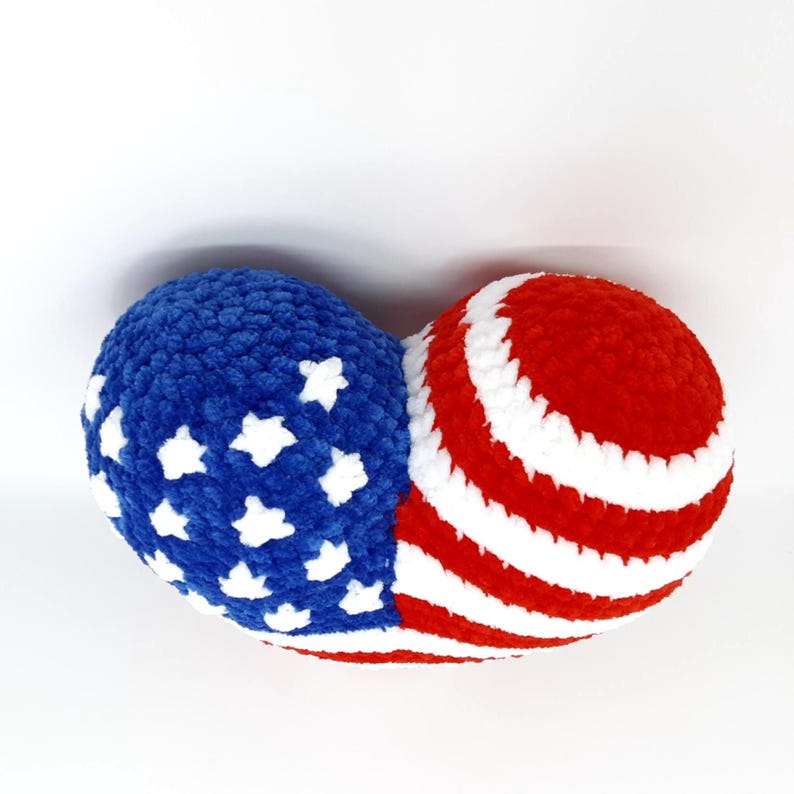All-American Heart Pillow Crochet Pattern