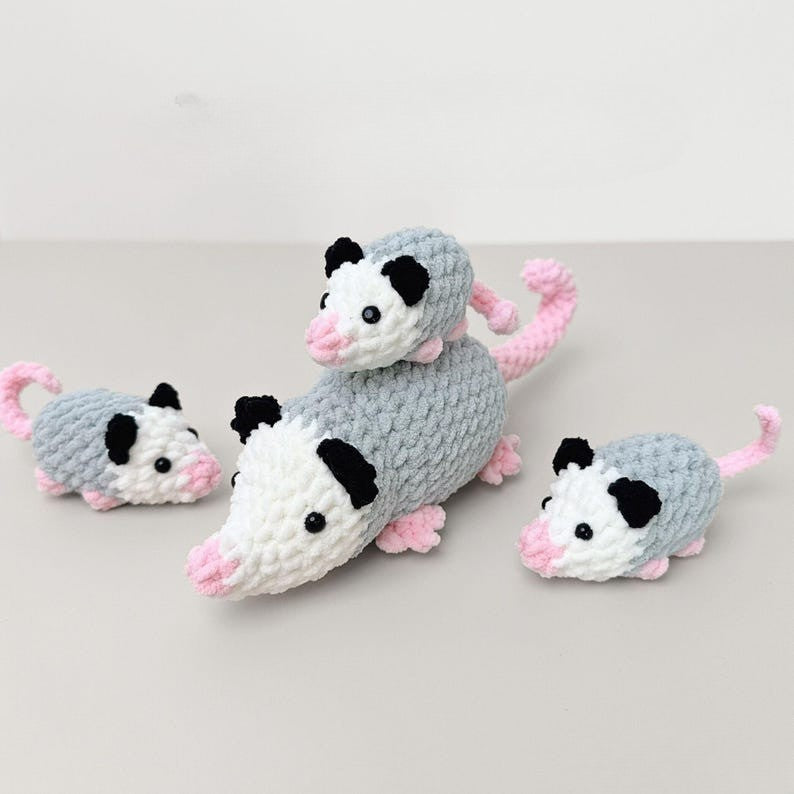 Possum Family Crochet Pattern