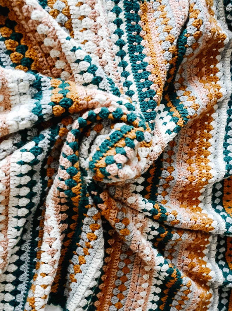 Rustic River Blanket Crochet Pattern