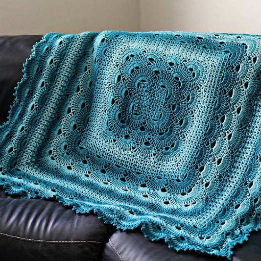 Ocean Shells Blanket Crochet Pattern