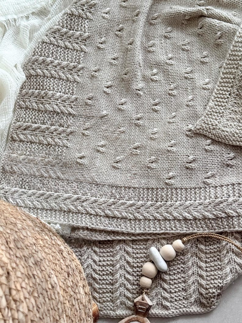Wheatbloom Blanket Knitting Pattern