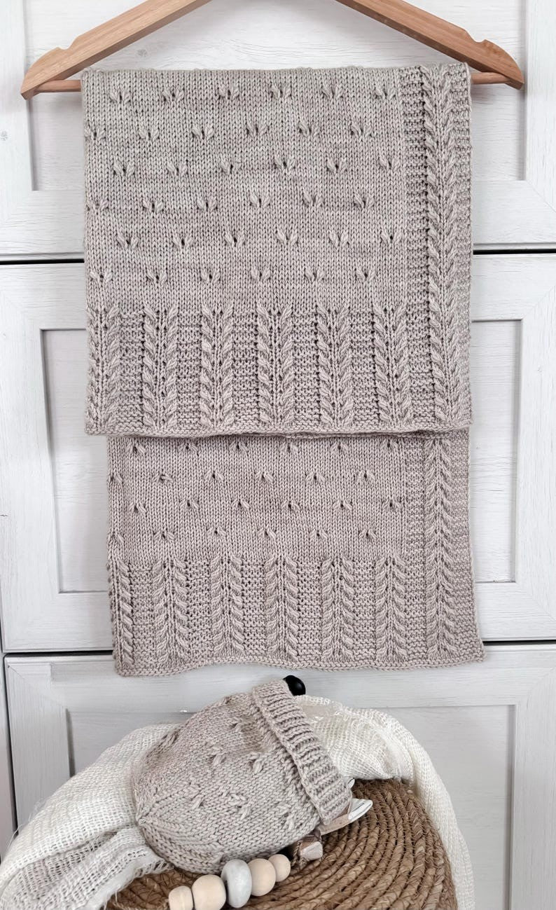 Wheatbloom Blanket Knitting Pattern