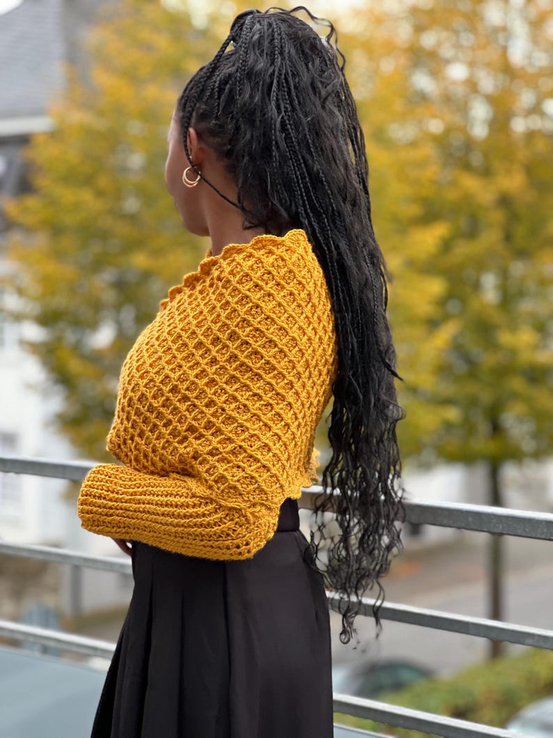 Diamond Wrap Sweater Crochet Pattern