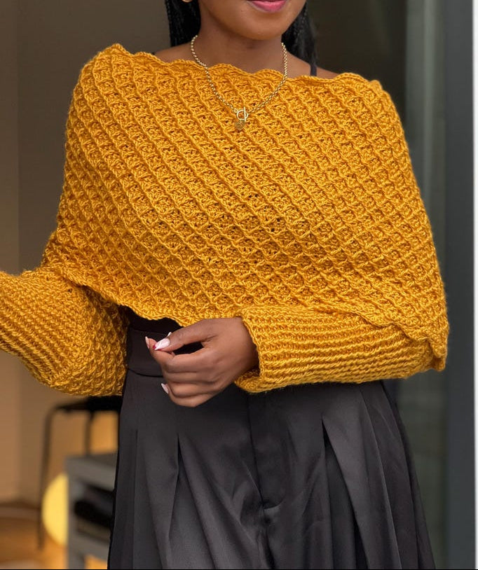 Diamond Wrap Sweater Crochet Pattern