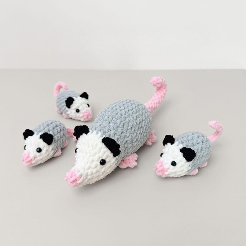 Possum Family Crochet Pattern