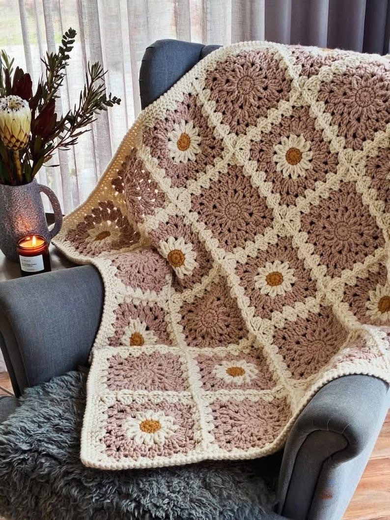 Bloom Square Blanket Crochet Pattern