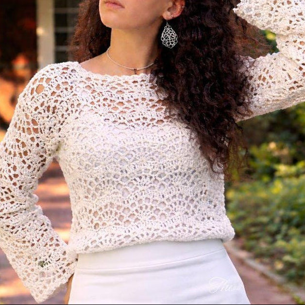Beach Lace Sweater Crochet Pattern