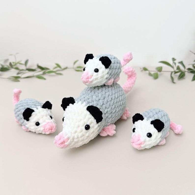Possum Family Crochet Pattern