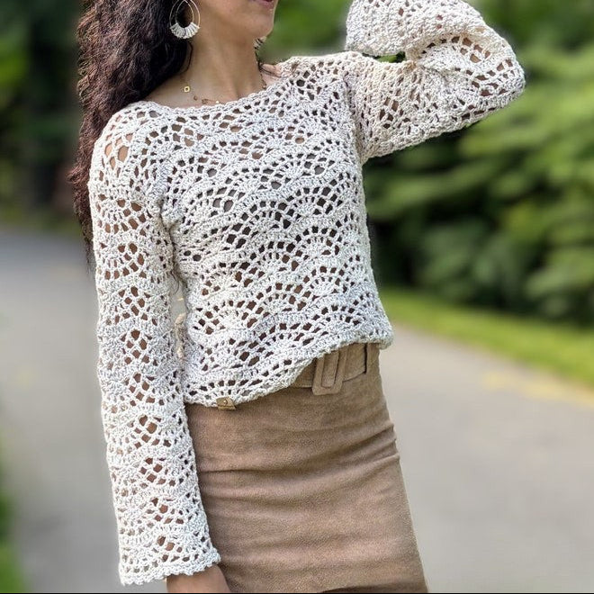 Beach Lace Sweater Crochet Pattern