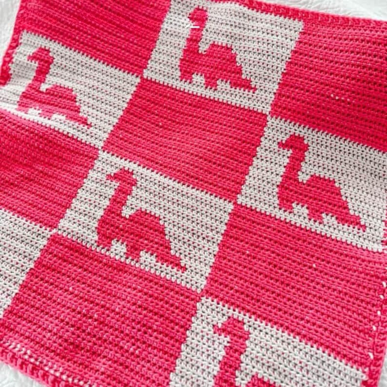 Dino Blanket Crochet Pattern