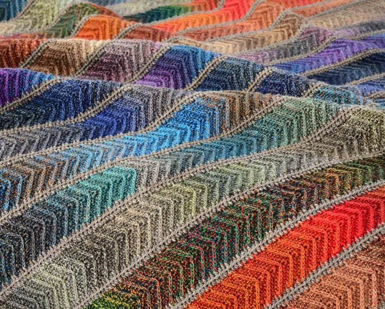 Colorwave Blanket Crochet Pattern