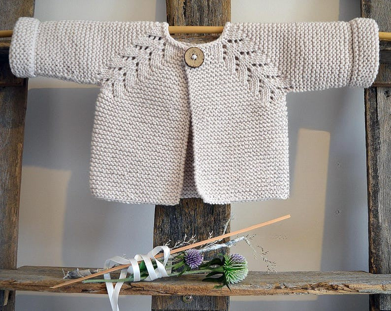 Pinecrest Baby Cardigan Knitting Pattern