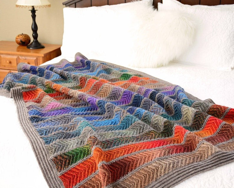 Colorwave Blanket Crochet Pattern