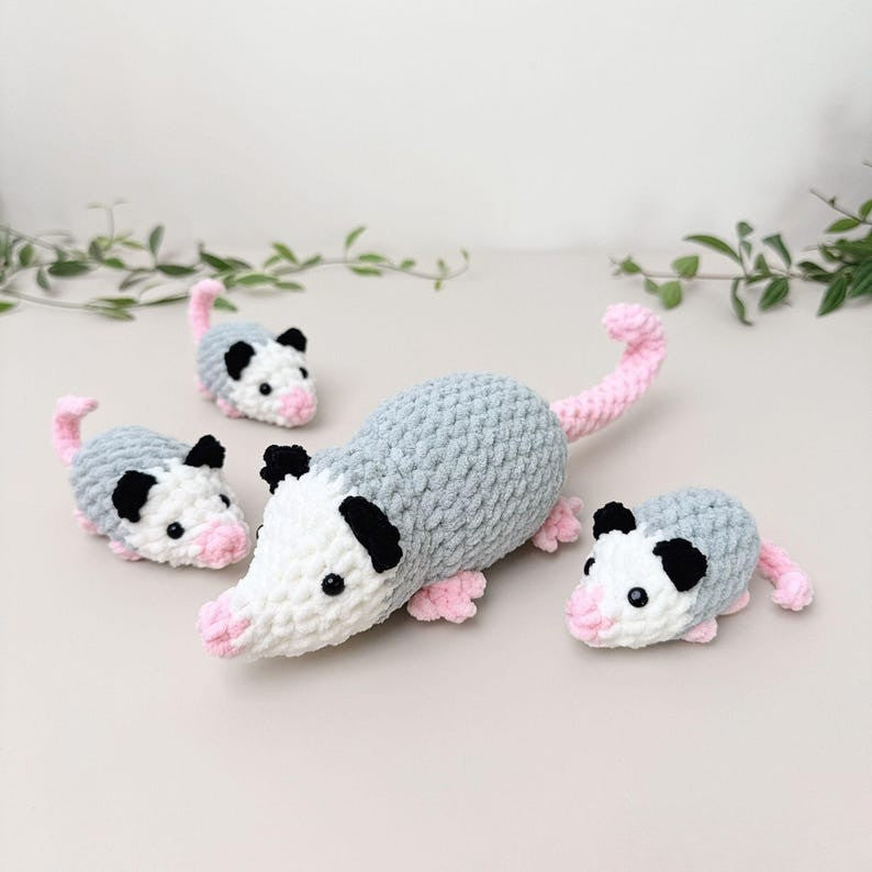 Possum Family Crochet Pattern
