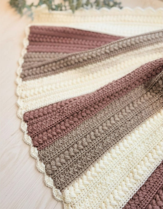 Caramel Rose Blanket Crochet Pattern