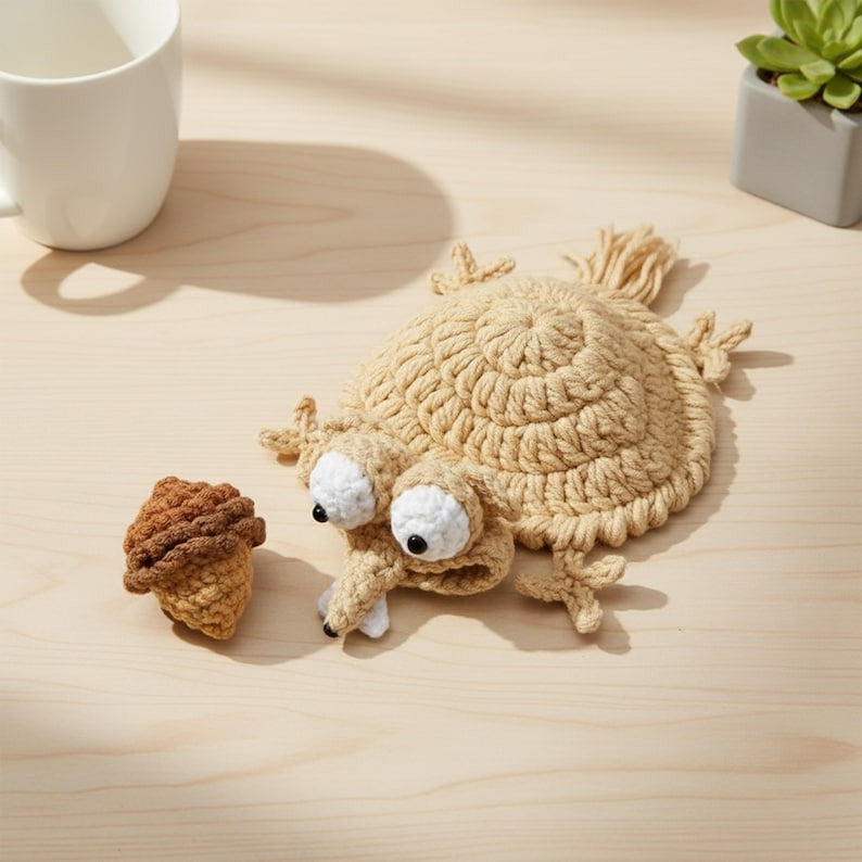 Acorn Coaster Crochet Pattern