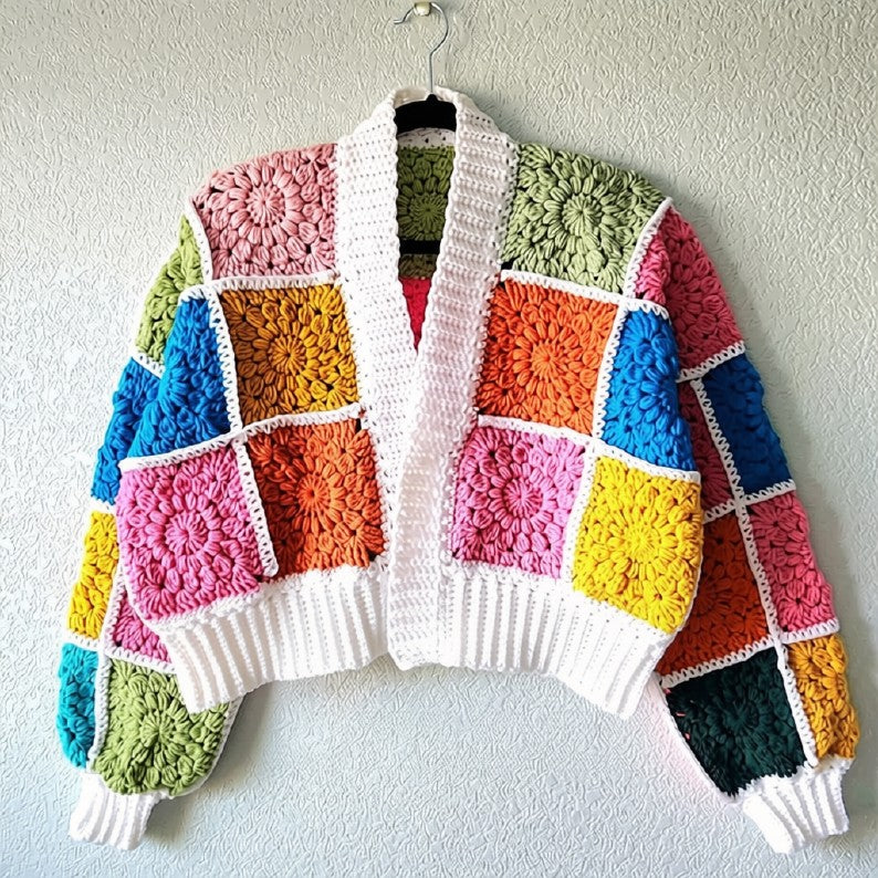 Colorburst Cardigan Crochet Pattern
