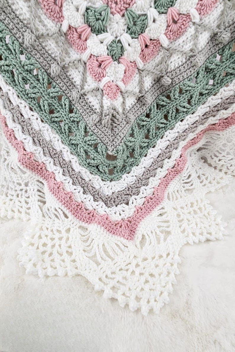 Roseveil Blanket Crochet Pattern