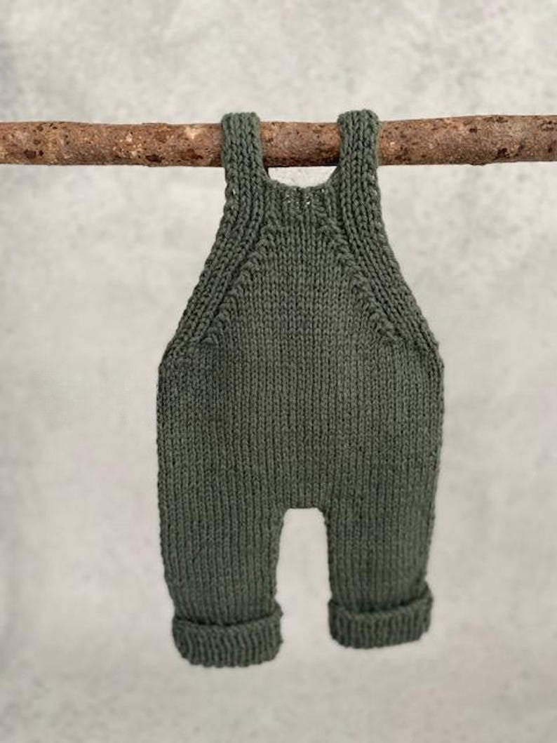 Rustic Baby Overalls Knitting Pattern