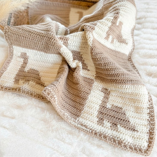 Dino Blanket Crochet Pattern