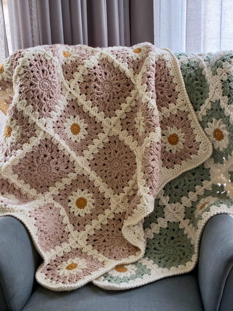 Bloom Square Blanket Crochet Pattern