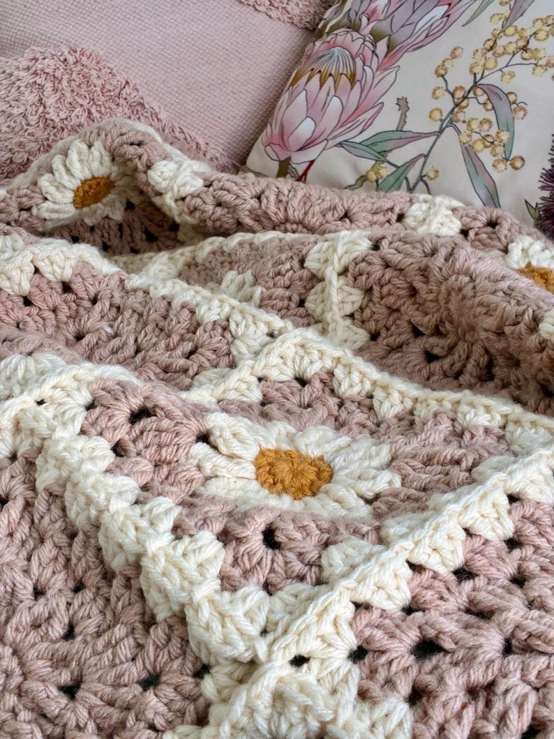Bloom Square Blanket Crochet Pattern