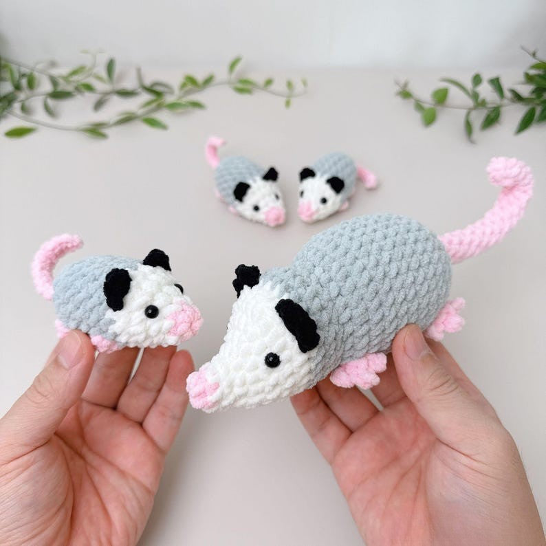 Possum Family Crochet Pattern