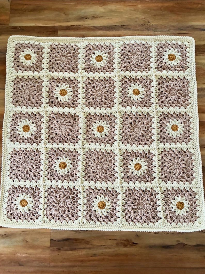 Bloom Square Blanket Crochet Pattern