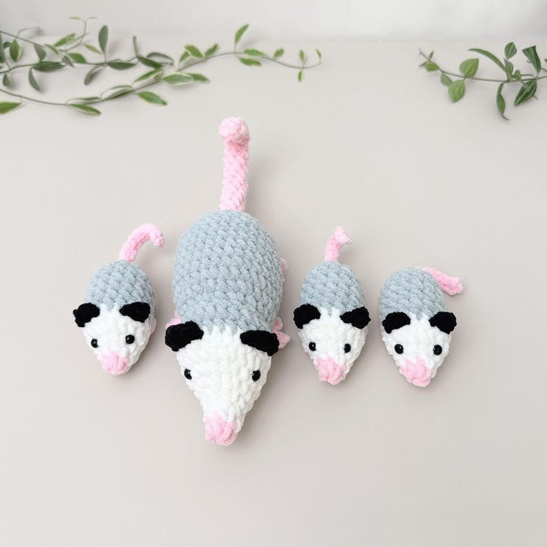 Possum Family Crochet Pattern