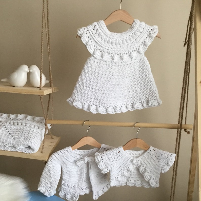 Moonpetal Baby Dress Crochet Pattern