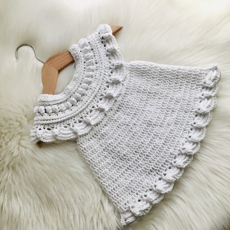 Moonpetal Baby Dress Crochet Pattern