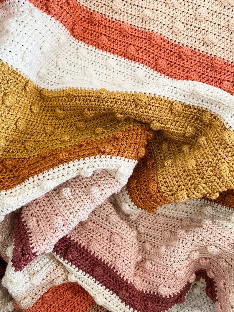 Autumn Bobble Blanket Crochet Pattern