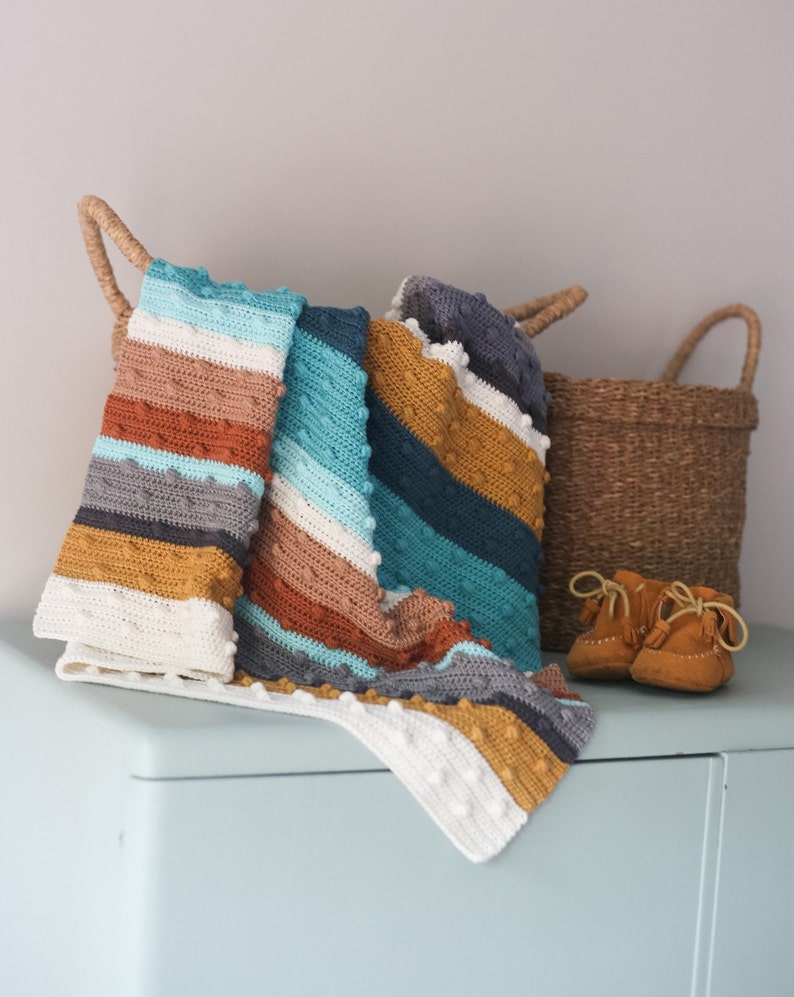 Autumn Bobble Blanket Crochet Pattern