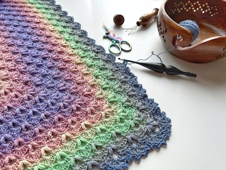 Candy Cloud Blanket Crochet Pattern