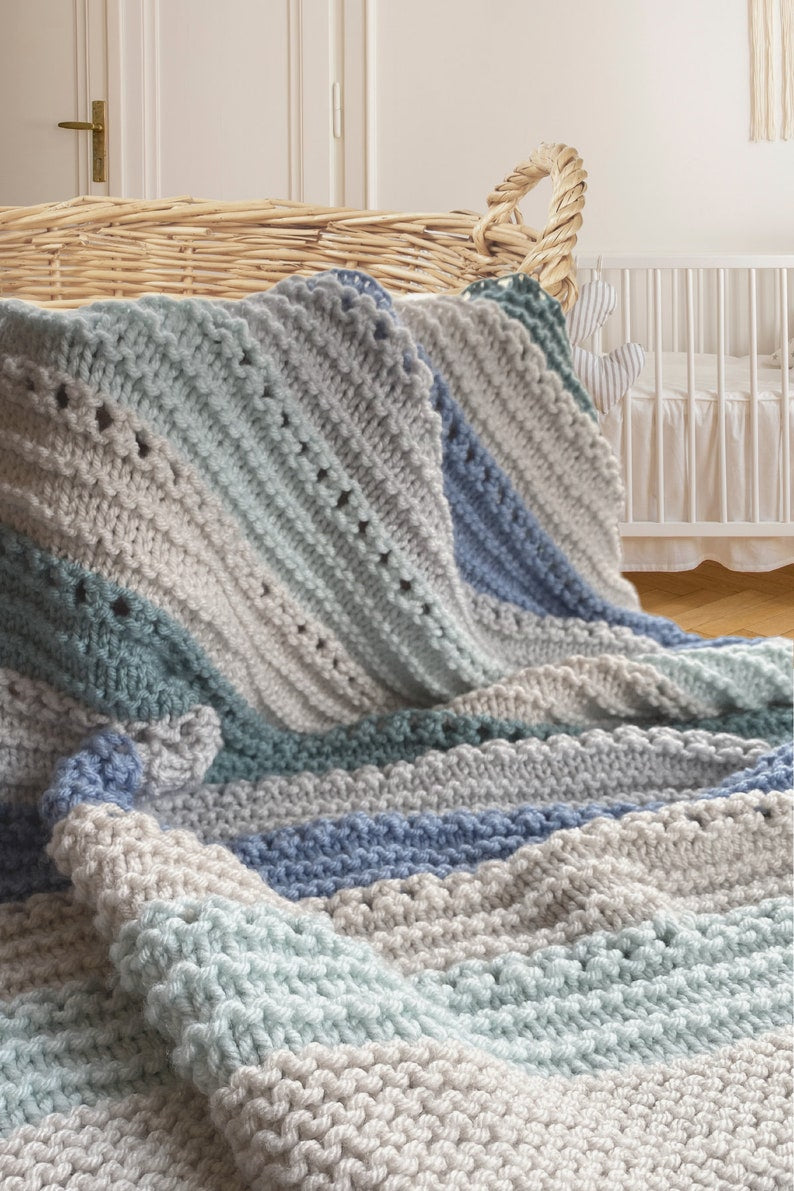 Modern Nest Blanket Knitting Pattern