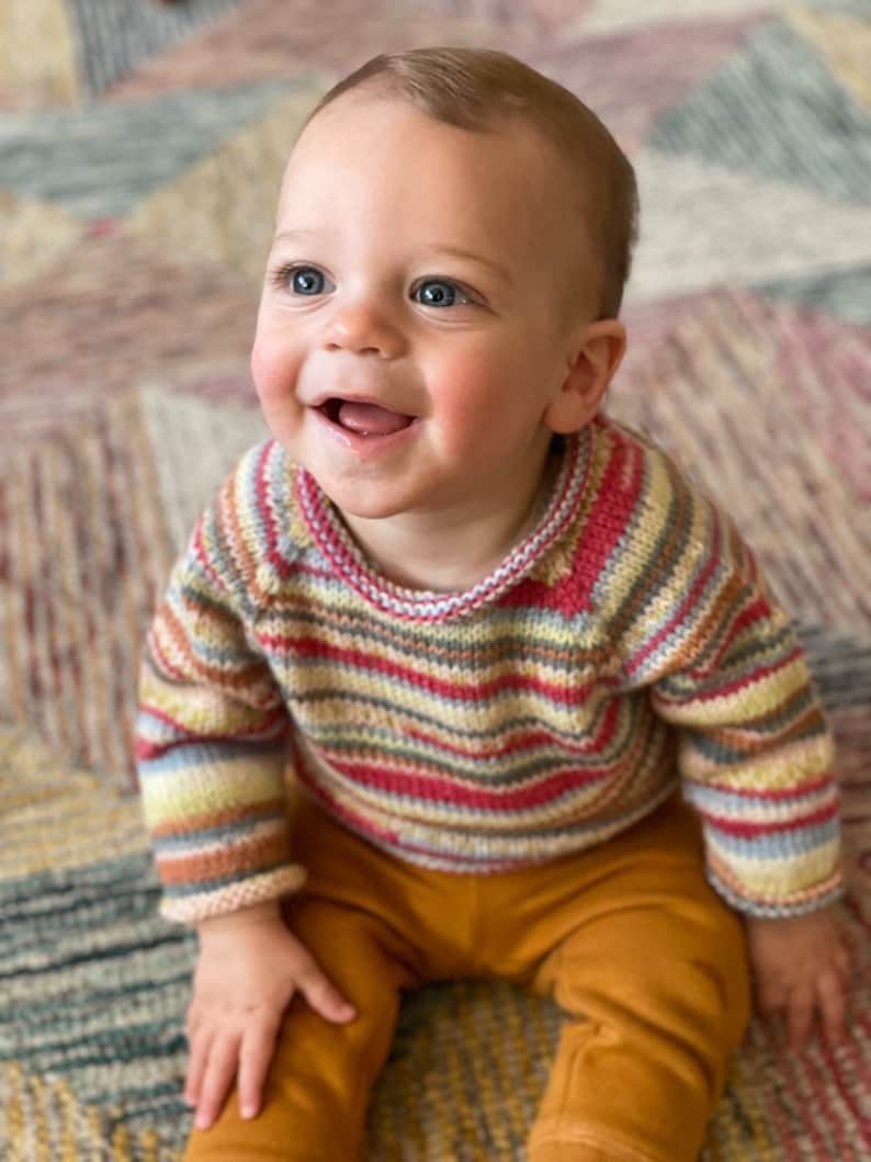Rolled Raglan Sweater Knitting Pattern