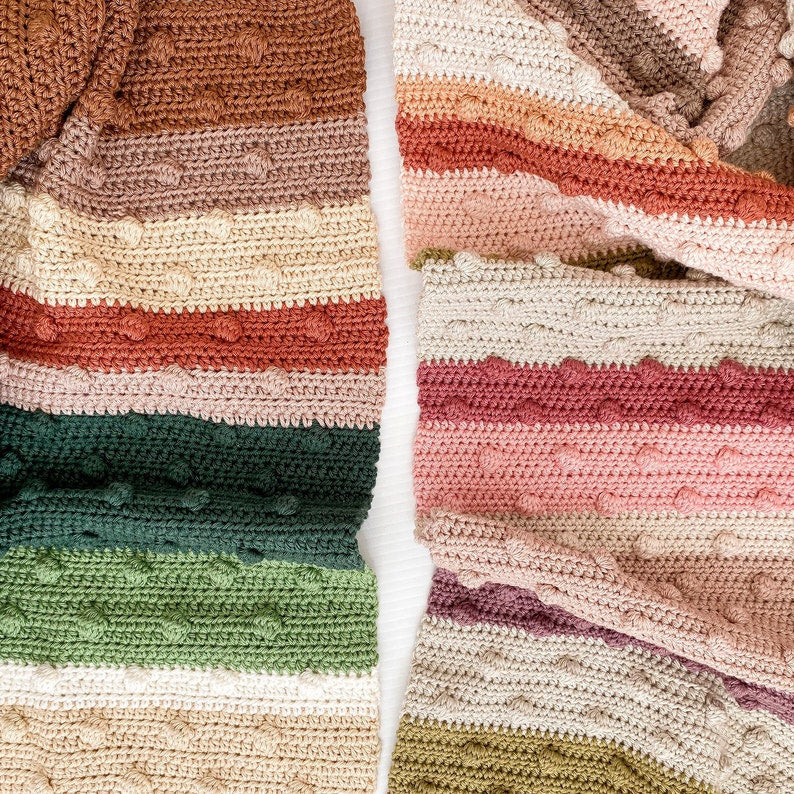 Autumn Bobble Blanket Crochet Pattern